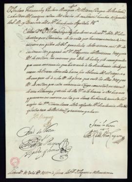Orden del marqués de Villena del libramiento a favor de Agustín de Montiano de 16 reales de velló...