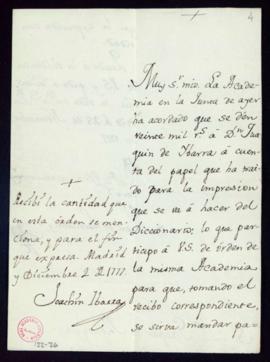 Carta de Manuel de Lardizábal a Gaspar de Montoya sobre el acuerdo de la junta de dar 20 000 real...