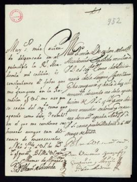 Carta de Vincencio Squarzafigo a Tomás de Acevedo con la que le remite el segundo tomo del Diccio...