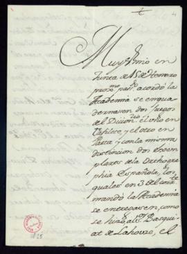 Carta de Francisco Antonio de Angulo a Francisco Zapata sobre el acuerdo de la encuadernación de ...