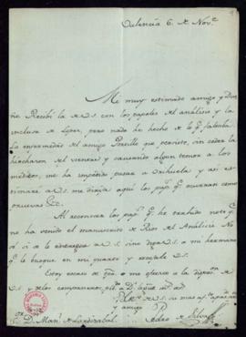 Carta de Pedro de Silva a Man[ue]l de Lardizábal [y Uribe] en la que se refiere a varios asuntos