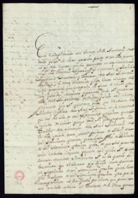 Informe de los contadores sobre la cuenta de la tesorería del año de 1732