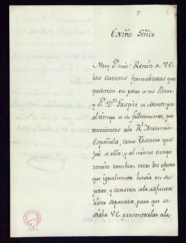 Carta de Agustín de Montoya al marqués de Santa Cruz con la que le envía las cuentas formalizadas...