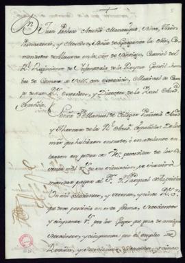 Libramiento de 1875 reales de vellón a favor de Pascual de Azpeitia