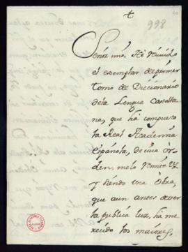 Carta del cardenal Carlos de Borja a Vincencio Squarzafigo de agradecimiento por el envío del pri...