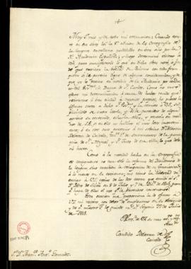 Carta de Cándido Beltrán de Caicedo a Francisco Antonio González con la que remite otra para el d...