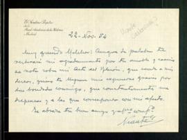 Carta de Vicente [Castañeda], secretario de la Real Academia de la Historia, a Melchor Fernández ...