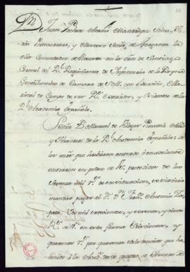 Libramiento de 1765 reales de vellón a favor de Francisco Antonio Zapata