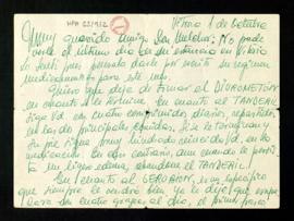 Carta de A. de Mendívil y Ozámiz a Melchor Fernández Almagro en la que le dice que debe dejar de ...