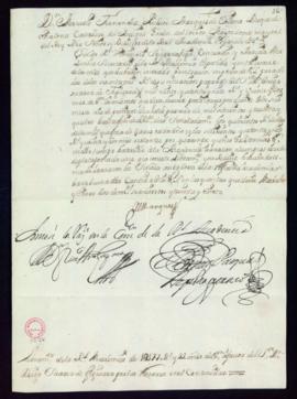 Orden del marqués de Villena del libramiento a favor de Diego Suárez de Figueroa de 1177 reales y...
