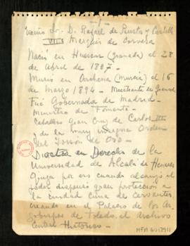 Notas biográficas de Rafael Bustos y Castilla, marqués de Cervera