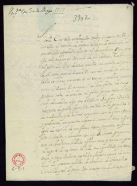 Carta de Pedro Scotti de Agóiz a Vincencio Squarzafigo en la que acusa recibo de las listas de vo...