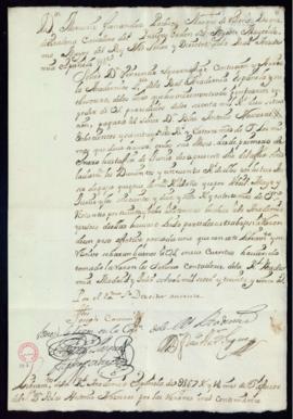 Orden de Mercurio Fernández Pacheco del libramiento a favor de Blas Antonio Nasarre de 867 reales...