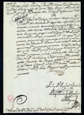 Libramiento de 1829 reales de vellón a favor de Francisco Antonio Zapata