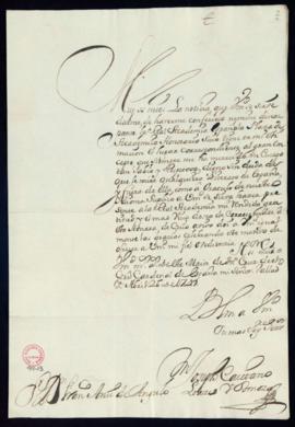 Carta de José Cayetano Loaces y Somoza a Francisco Antonio de Angulo en la que le ruega que trasl...