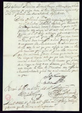 Orden del marqués de Villena de libramiento a favor de Diego de Villegas y Quevedo de 816 reales ...