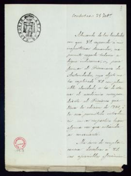 Carta de Antolín [Monescillo], obispo de Jaén, al secretario [Manuel Tamayo y Baus] en la que le ...