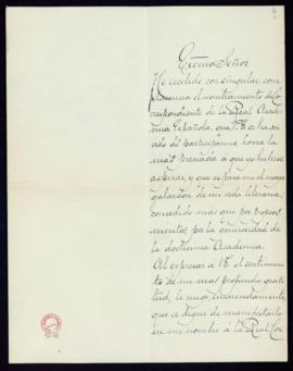 Carta de José Gestoso y Pérez al secretario [Mariano Catalina] en la que acusa recibo de su nombr...