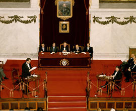 Vista del Salón de Actos de la Academia durante el discurso de ingreso de José Antonio Pascual