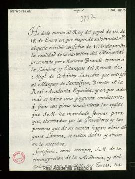 Copia de la carta del conde de Floridablanca a Manuel de Lardizábal y Uribe en la que le comunica...