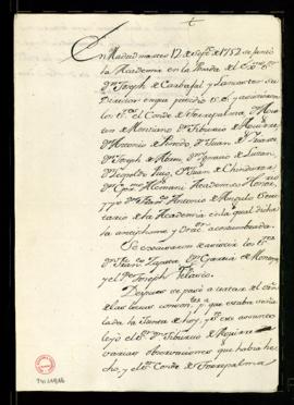 Acuerdos de 12 de septiembre de 1752