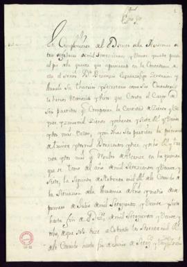 Informe de los contadores sobre la cuenta de la tesorería del año 1728