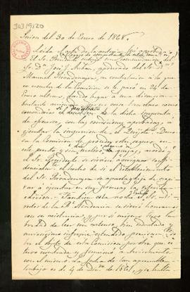 Acta de la Comisión del Quijote del día 30 de enero de 1868