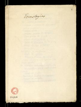 Cuaderno de etimologías de Juan de Iriarte