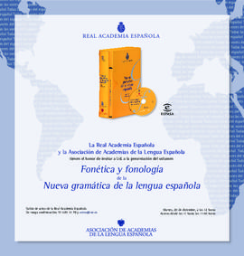Invitación para la presentación de la Fonética y Fonología de la Nueva Gramática de la lengua esp...