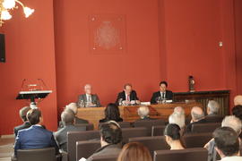 José Manuel Blecua, director de la Real Academia Española, habla en el acto de presentación del c...