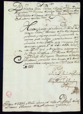 Abono de 559 reales y 14 maravedís de vellón a Manuel de Villegas y Piñateli, tesorero