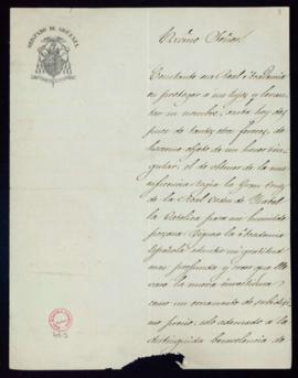 Carta de Fancisco de Paula Benavides, obispo de Sigüenza, al director [el duque de Rivas] en la q...