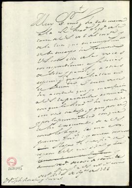 Minuta de la carta [del secretario, Francisco Antonio de Angulo] a José Rosales y Corral en la qu...