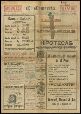 Ejemplar de El Comercio de 13 de febrero de 1921