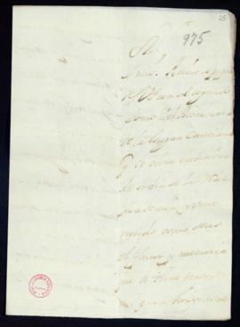 Carta del marqués de Grimaldo a Vincencio Squarzafigo de agradecimiento por el envío del segundo ...