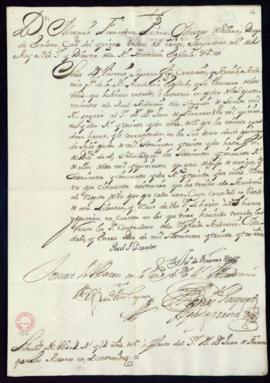 Orden del marqués de Villena del libramiento a favor de Juan de Ferreras de 1502 reales y 32 mara...