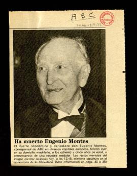 Ha muerto Eugenio Montes