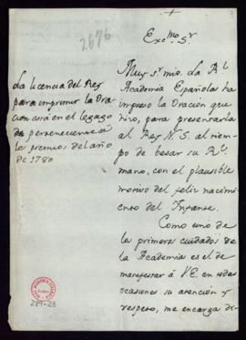 Minuta de la carta [de Manuel de Lardizabal y Uribe] al conde de Floridablanca en la que le comun...