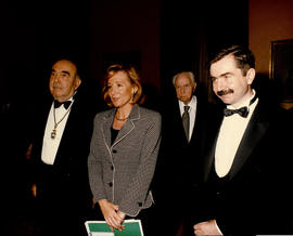 Fernando Lázaro Carreter, director; Esperanza Aguirre, ministra de Educación y Cultura; y Antonio...