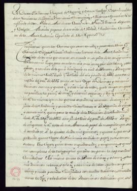 Certificación de las cuentas de los años de 1743 y 1744