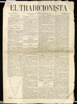 Ejemplar del Tradicionista de 16 de octubre de 1873