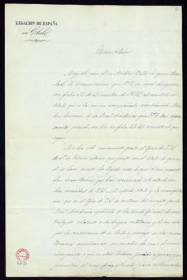 Carta de Salvador de Tavira a Francisco Martínez de la Rosa, director, en la que acusa recibo del...