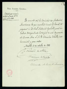 Propuesta de Estanislao Zeballos para individuo correspondiente extranjero en Buenos Aires