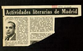 Actividades literarias de Madrid