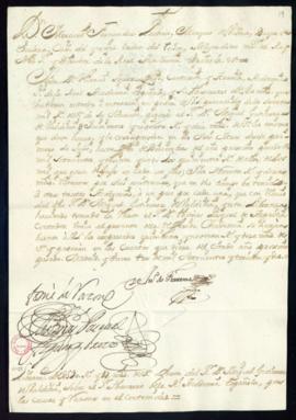 Orden del marqués de Villena de libramiento a favor de Miguel Gutiérrez de Valdivia de 590 reales...