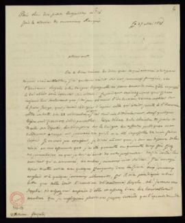 Carta de Charles Pougens a Francisco Antonio González en la que da cuenta del resultado de sus ge...