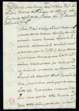 Libramiento de 884 reales de vellón a favor de Jacinto de Mendoza