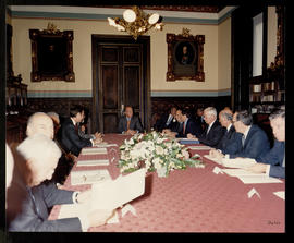 Juan Carlos I preside la reunión del patronato de la Fundación pro Real Academia Española
