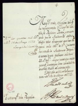 Carta de Francisco Antonio de Angulo al marqués de la Regalía sobre la cantidad que ha de pagarse...