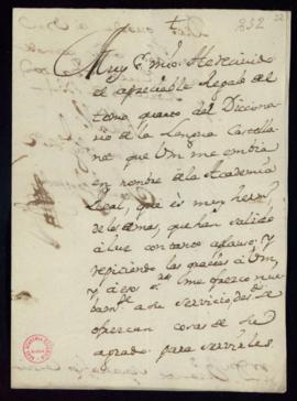 Carta de Juan de Goyeneche a Vincencio Squarzafigo de agradecimiento por el envío del tomo cuarto...